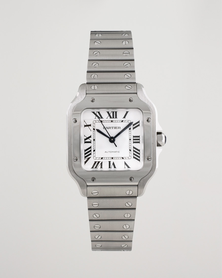 Cartier Pre-Owned Santos De Cartier WSSA0029 Steel White – Vit