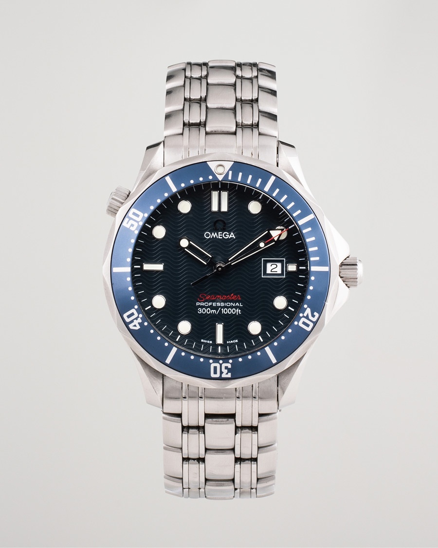 Omega Pre-Owned Seamaster Diver 300M 22218000 Steel Blue – Blå