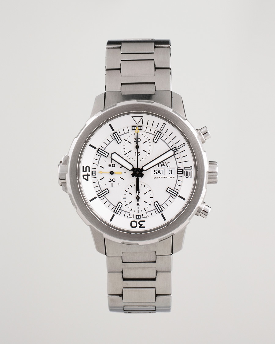 IWC Pre-Owned Aquatimer Chronograph IW376802 Steel White – Vit