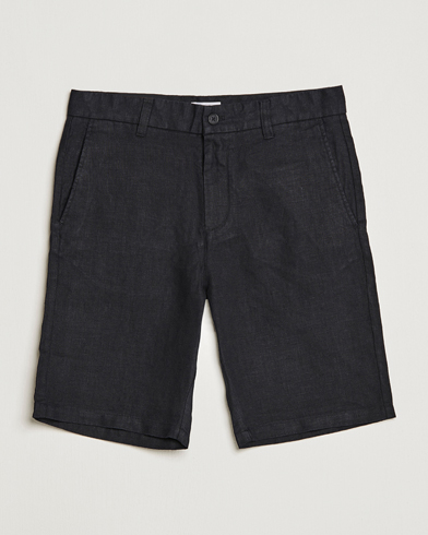 Herr | Shorts | NN07 | Crown Linen Shorts Black