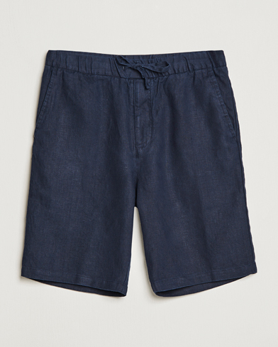 Herr | Shorts | NN07 | Keith Drawstring Linen Shorts Navy