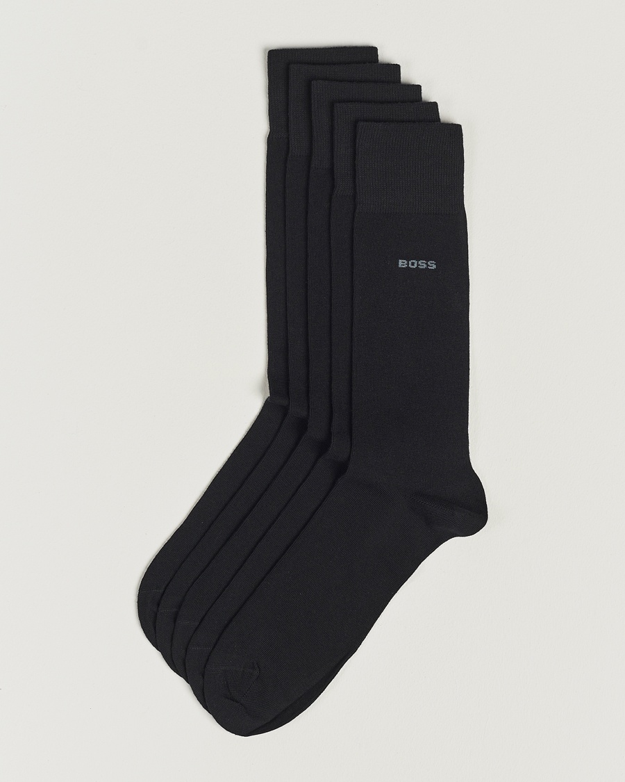 BOSS BLACK 5-Pack RS Uni Socks Black – Svart