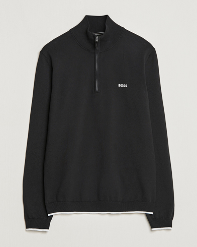 Herr | Half-zip | BOSS GREEN | Zallo Knitted Half Zip Sweater Black