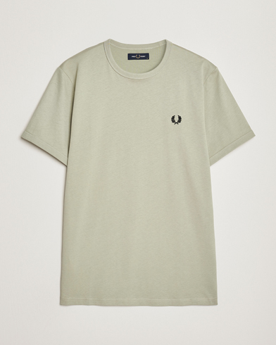 Herr |  | Fred Perry | Ringer Cotton T-Shirt Seagrass
