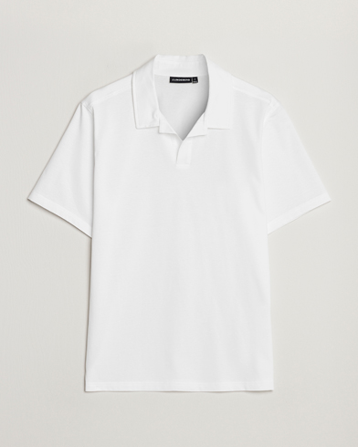 Herr | J.Lindeberg | J.Lindeberg | Asher Open Collar Polo Shirt White