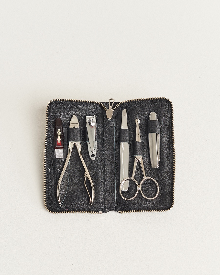 F. Hammann Men's Manicure Set Black – Svart