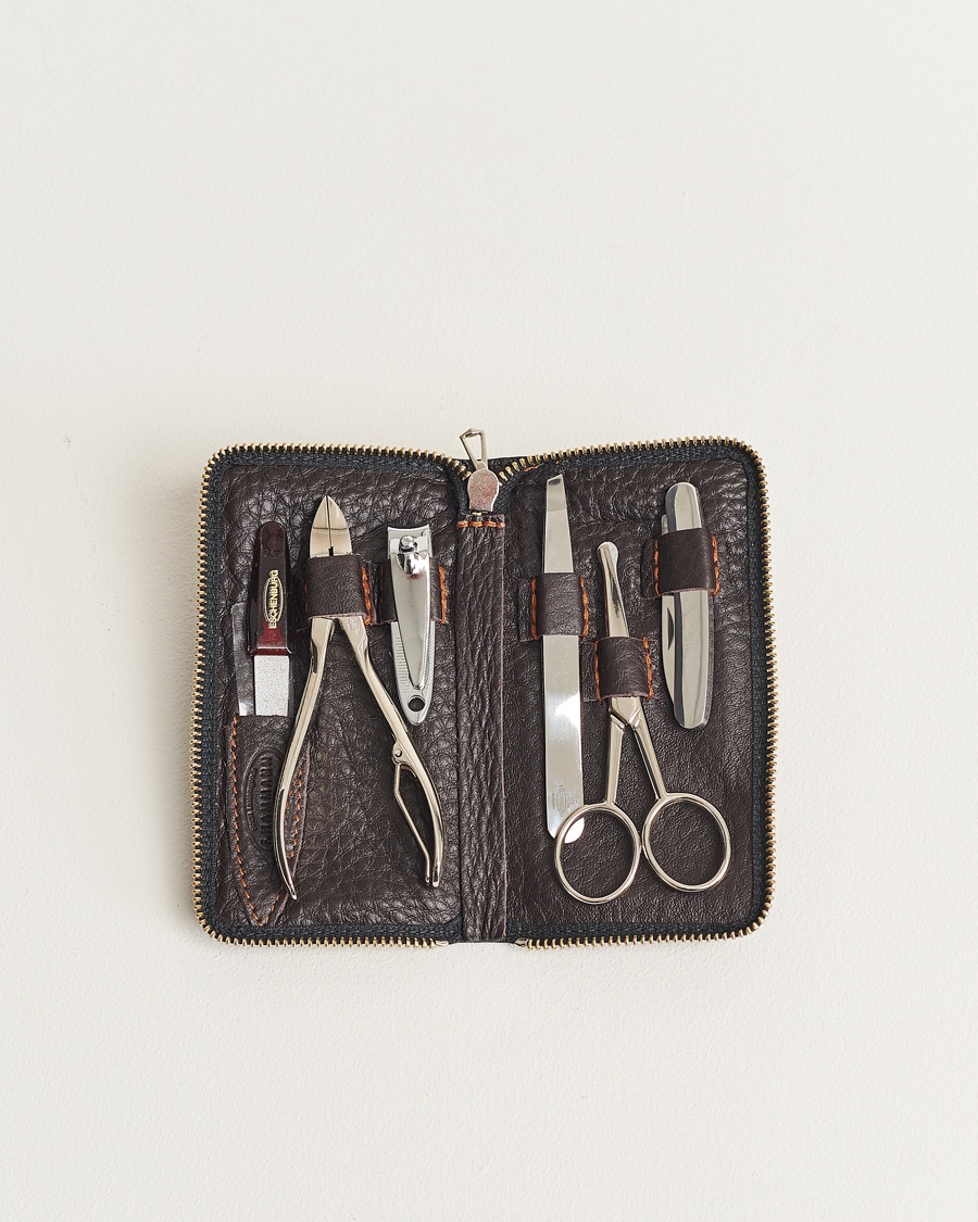 F. Hammann Men's Manicure Set Dark Brown – Brun