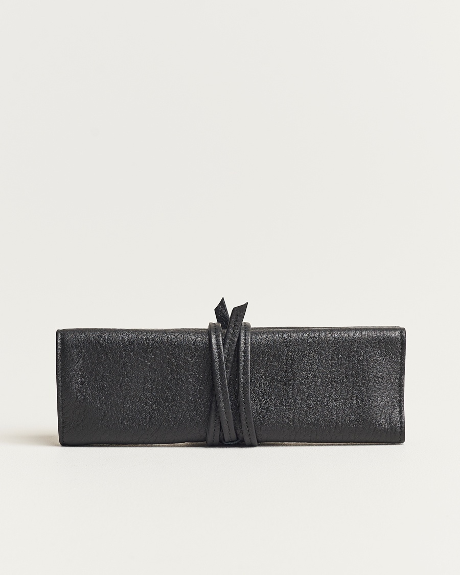 F. Hammann Flat Travel Watchroll Black – Svart