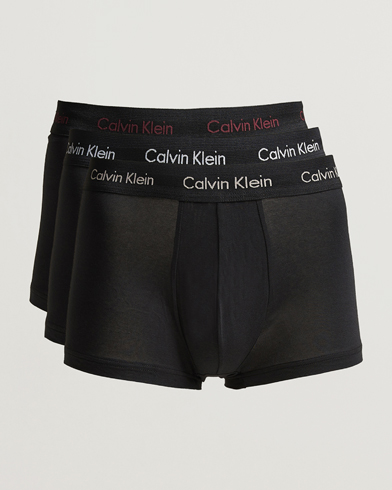 Herr | Trunks | Calvin Klein | Cotton Stretch 3-Pack Low Rise Trunk Black