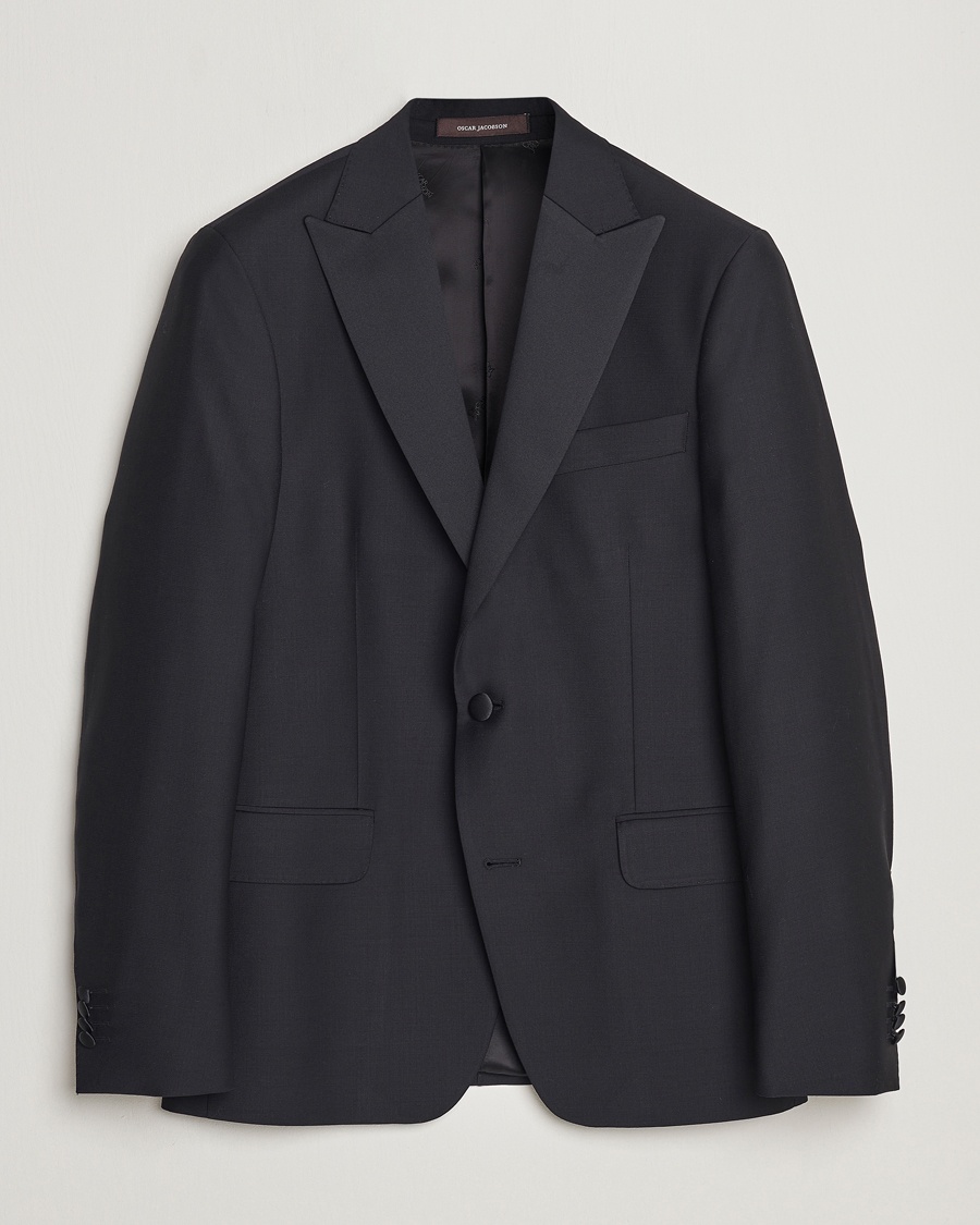 Herr | Oscar Jacobson | Oscar Jacobson | Elder Wool Tuxedo Blazer Black