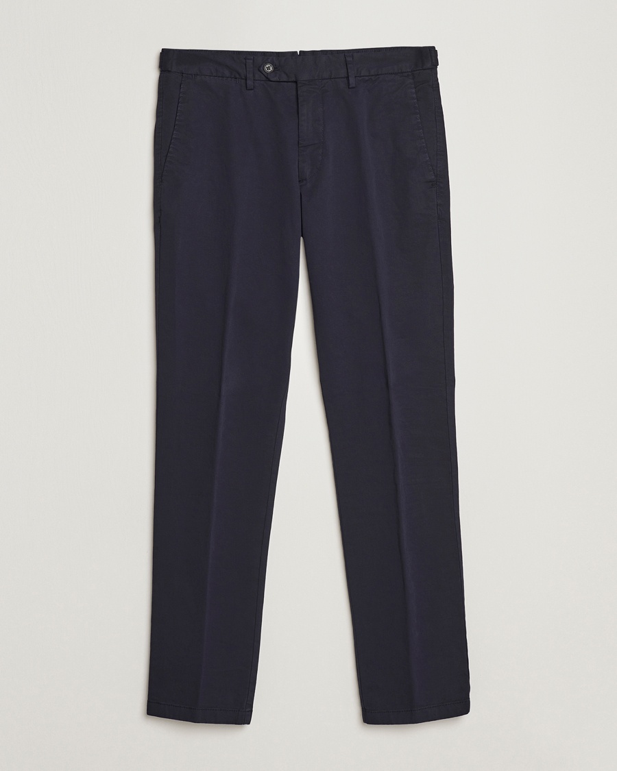 Oscar Jacobson Danwick Cotton Trousers Navy – Blå