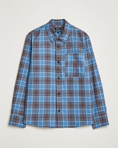Herr | A.P.C. | A.P.C. | Graham Checked Overshirt Clear Blue
