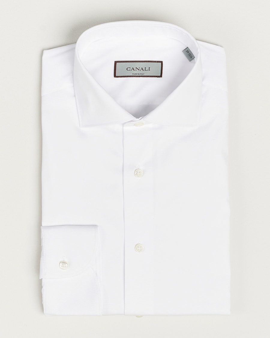Herr | Canali | Canali | Slim Fit Cotton/Stretch Shirt White