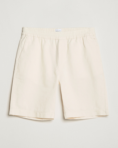 Herr | Drawstringshorts | Sunspel | Cotton/Linen Drawstring Shorts Undyed