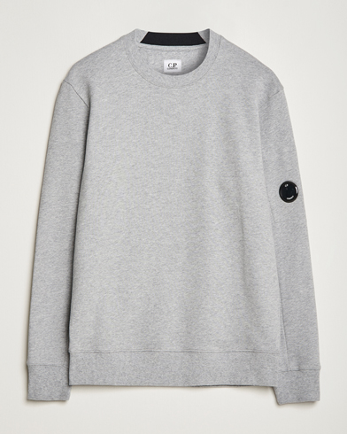 Herr | 20% rea | C.P. Company | Diagonal Raised Fleece Lens Sweatshirt Grey Melange