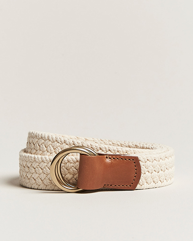 Herr | Anderson's | Anderson's | Woven Cotton Belt Off White