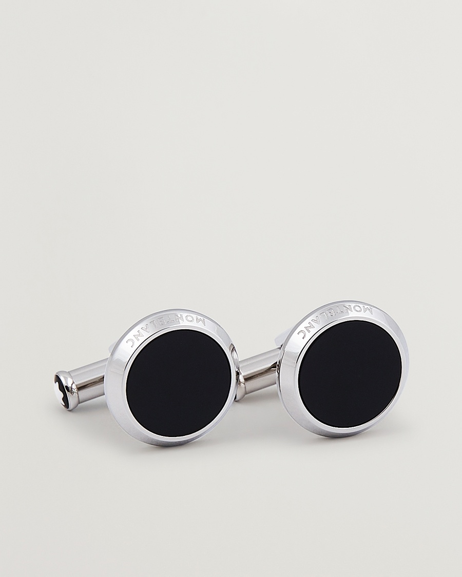 Montblanc Meisterstück Steel Cufflinks Black Onyx – Svart