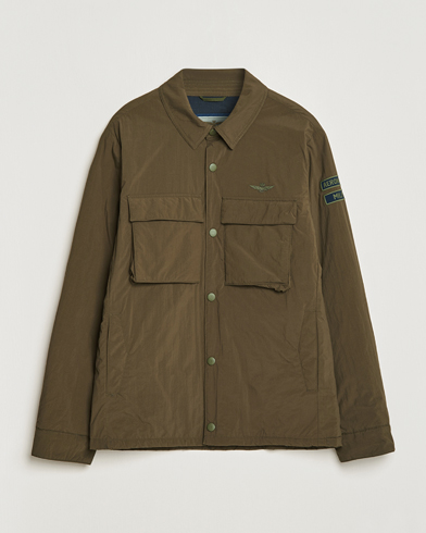 Herr | Aeronautica Militare | Aeronautica Militare | Light Padded Pocket Shirt Jacket Off Green