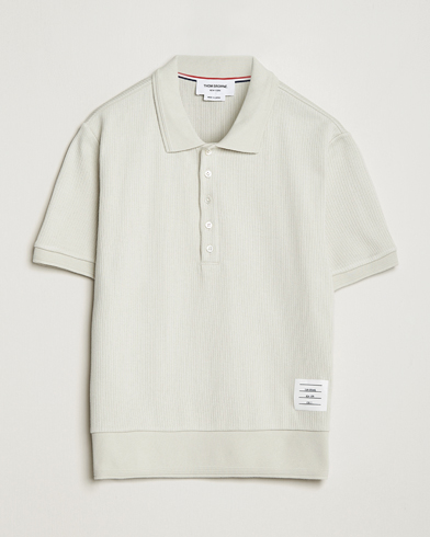 Herr |  | Thom Browne | Short Sleeve Knitted Polo Natural White
