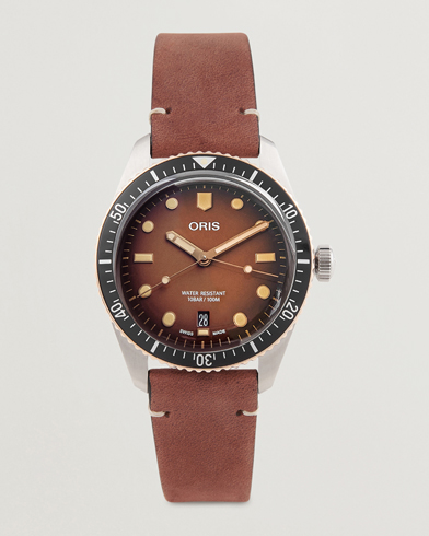 Herr |  | Oris | Divers Sixty-Five 40mm Leather Bracelet Brown