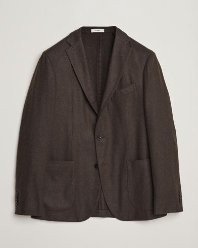 Herr | Kavajer | Boglioli | K Jacket Wool Herringbone Blazer Dark Brown