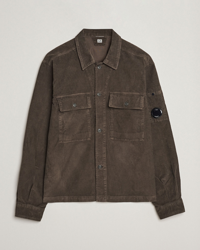 Herr | Skjortjackor | C.P. Company | Corduroy Double Pocket Overshirt Olive