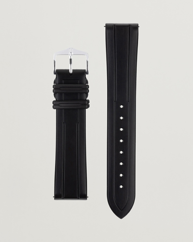 Herr | Klockarmband | HIRSCH | Hevea Rubber Watch Strap Black