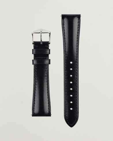Herr | Klockarmband | HIRSCH | Siena Tuscan Leather Watch Strap Black