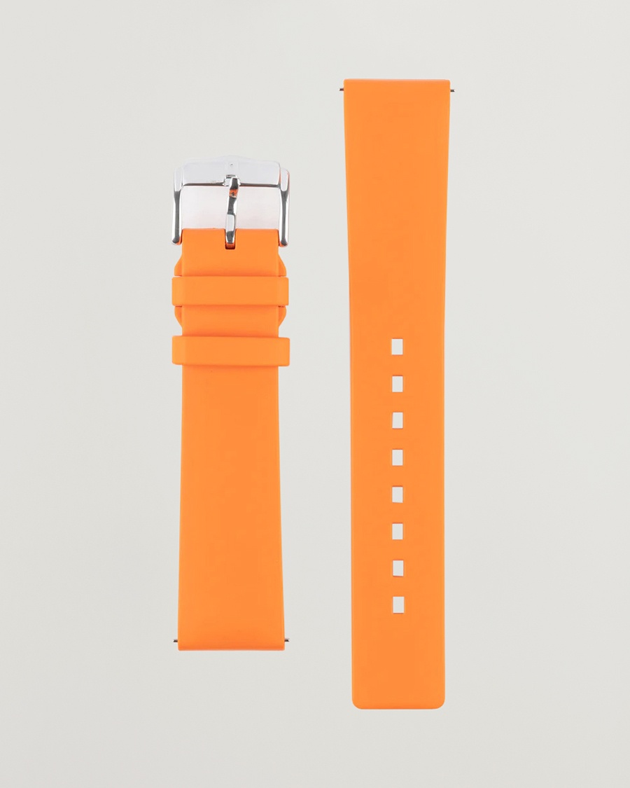 HIRSCH Pure Natural Rubber Watch Strap Orange – Orange