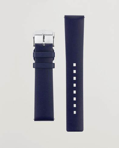 Herr | Klockarmband | HIRSCH | Pure Natural Rubber Watch Strap Blue