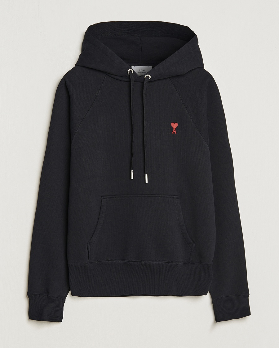 Herr | AMI | AMI | Heart Logo Hoodie Black