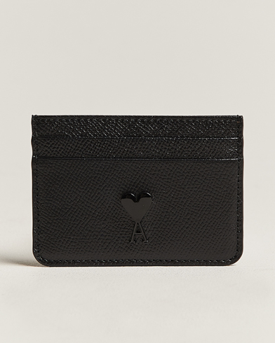 Herr | Korthållare | AMI | Tonal Logo Leather Cardholder Black