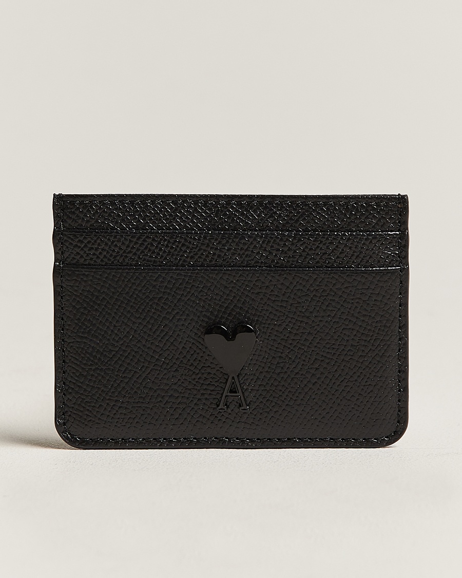 Herr | | AMI | Tonal Logo Leather Cardholder Black