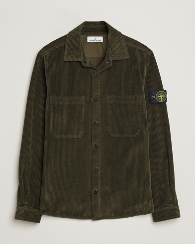 Herr | Skjortjackor | Stone Island | Garment Dyed Corduroy Overshirt Olive