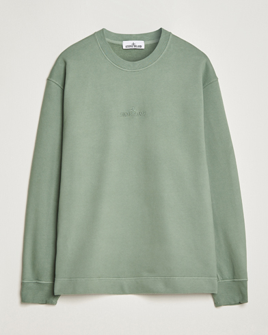 Herr |  | Stone Island | Garment Dyed Fleece Logo Sweatshirt Sage