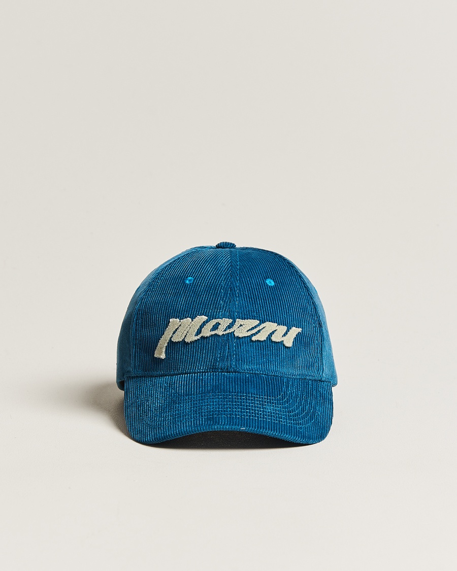 Herr | Marni | Marni | Wale Corduroy Baseball Cap Royal