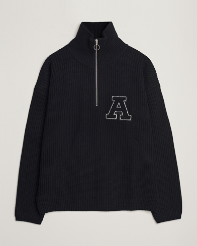 Herr | Axel Arigato | Axel Arigato | Team Knitted Half Zip Black