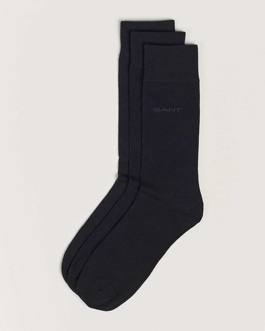 GANT 3-Pack Cotton Socks Black
