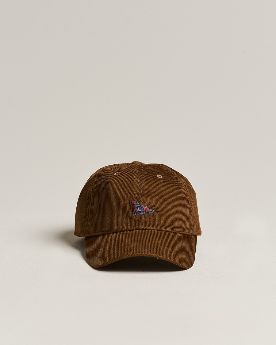 Herr | Drake's | Drake's | D Flag Logo Cord Baseball Cap Brown