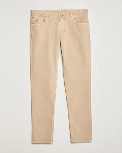 Herr | Byxor | Brunello Cucinelli | Traditional Fit 5-Pocket Pants Beige