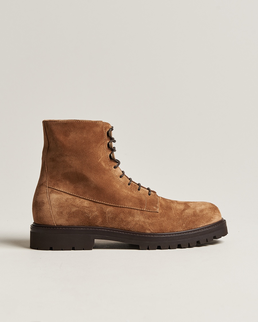 Herr | | Brunello Cucinelli | Lace Up Boots Beige Suede