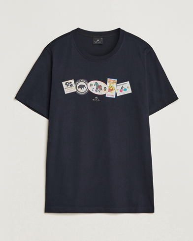 Herr | PS Paul Smith | PS Paul Smith | PS In A Row Crew Neck T-Shirt Navy