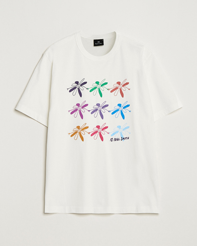 Herr | PS Paul Smith | PS Paul Smith | Flower Grid Crew Neck T-Shirt White