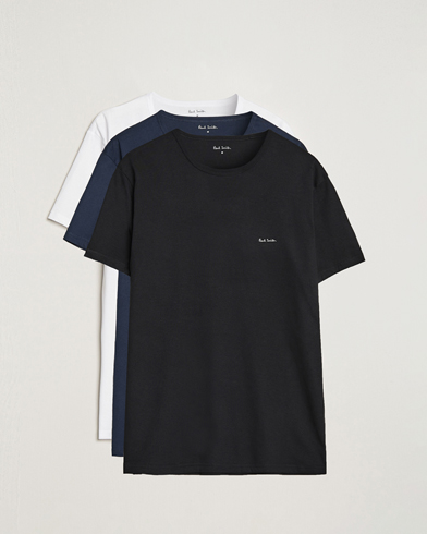Herr | Svarta t-shirts | Paul Smith | 3-Pack Crew Neck T-Shirt Black/Navy/White