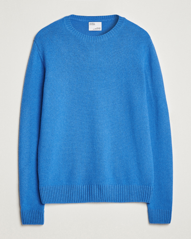 Herr | Kläder | Colorful Standard | Classic Merino Wool Crew Neck Pacific Blue