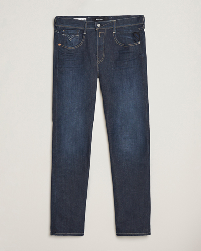 Herr | Blå jeans | Replay | Anbass Hyperflex Re-Used Jeans Dark Blue