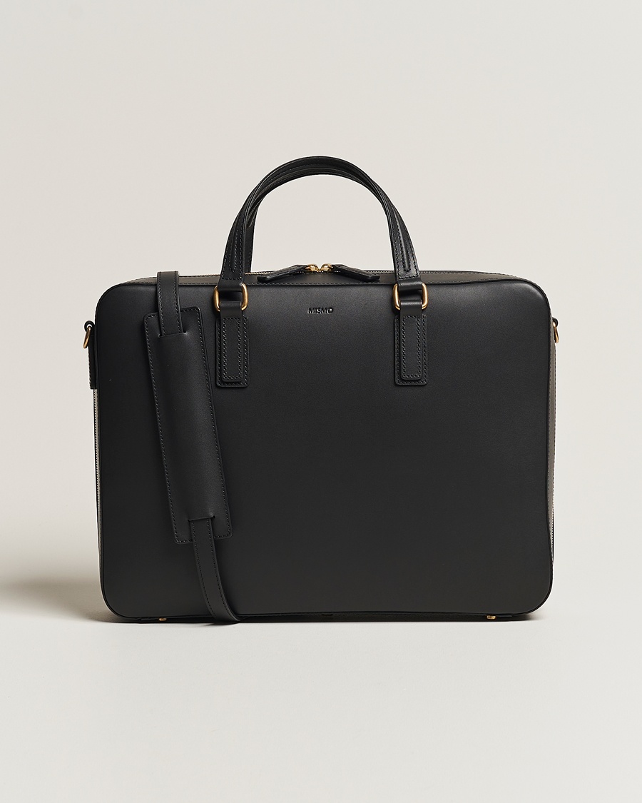 Herr | Portföljer | Mismo | Morris Full Grain Leather Briefcase Black