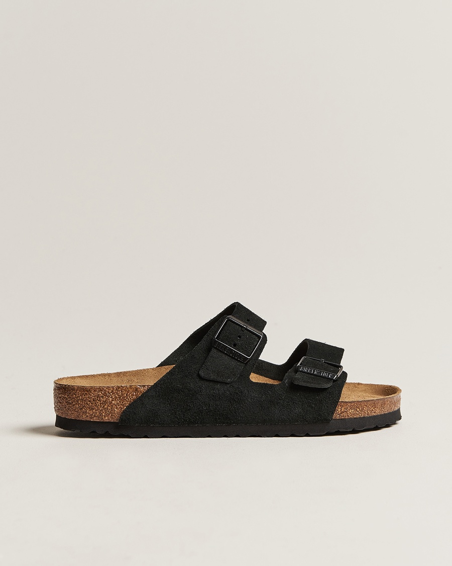BIRKENSTOCK Arizona Soft Footbed Black Suede – Svart