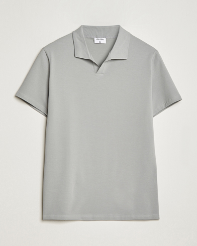 Herr | Pikéer | Filippa K | Soft Lycra Polo T-Shirt Feather Grey