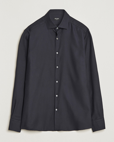 Herr | Casual | Zegna | Cotton/Cashmere Casual Shirt Navy